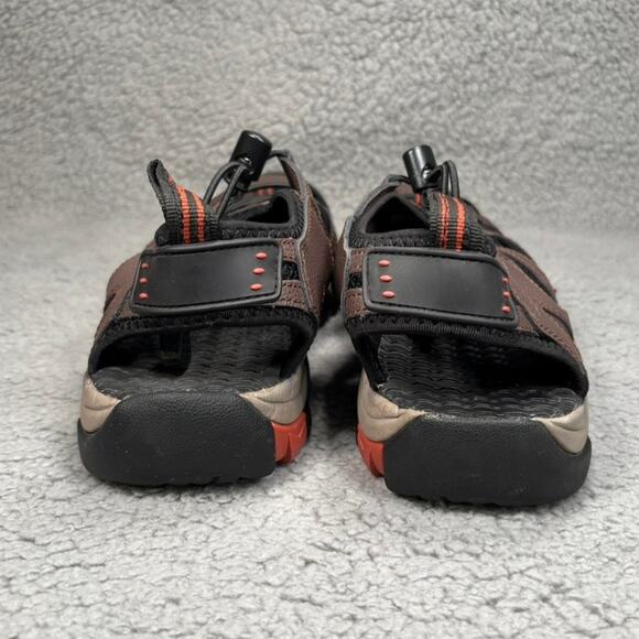 Eddie Bauer Fisherman Sandal Mens 9 Troy Leather Gorpcore Hiking Bump Toe Cinch - Picture 6 of 12